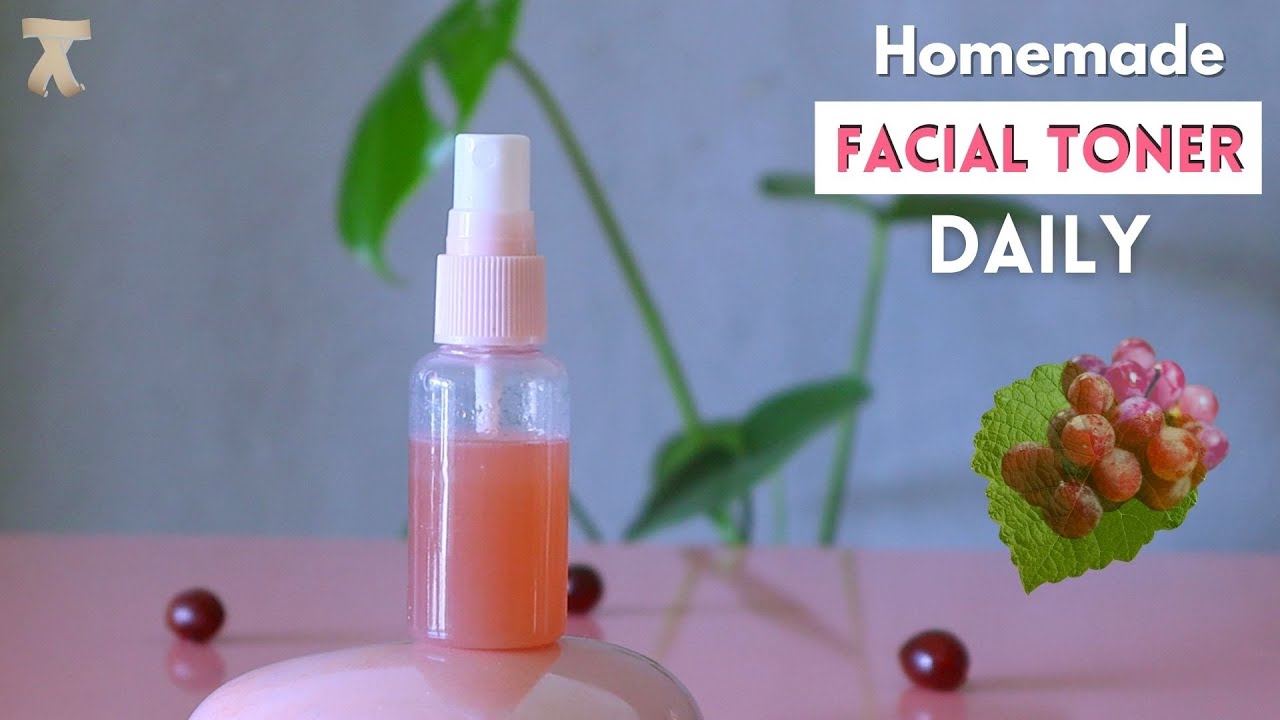 Homemade daily facial toner Grapes facial toner YouTube