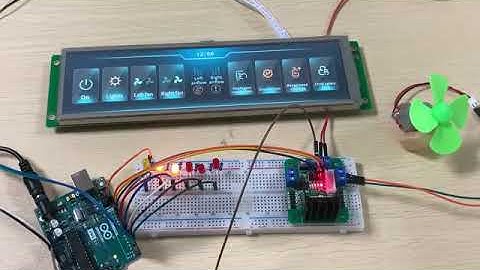 DWIN LCD modules communicate with Arduino, switch the lights,and control the fan.#DWIN#T5L#Arduino