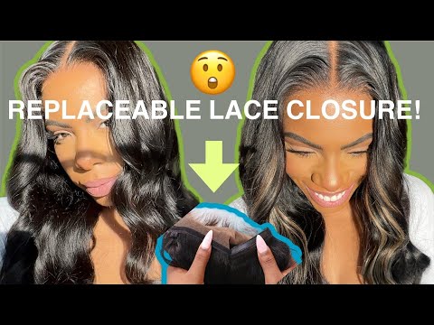 OMG! YOU'VE NEVER SEEN A WIG DO THIS! NEW INTERCHANGEABLE LACE CLOSURES! GET A NEW WIG IN SECONDS!
