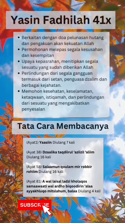 Pembuka Rejeki & Semua Hajat ( Yasin Fadilah )  #doa #motivation #shorts #islam