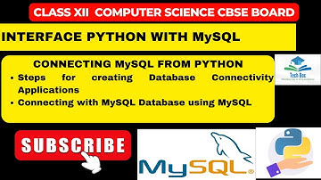 Python Connectivity with MySQL PART2 | Interface Python with MySQL |CBSE Class 12 | Computer Science