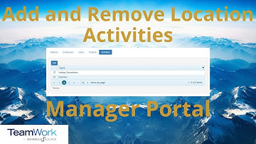 TeamWork 5 Manager Tutorial: How to Deploy and Remove Location Activities