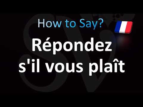 How to Pronounce ''RSVP'' Correctly! - Répondez S'il Vous Plait