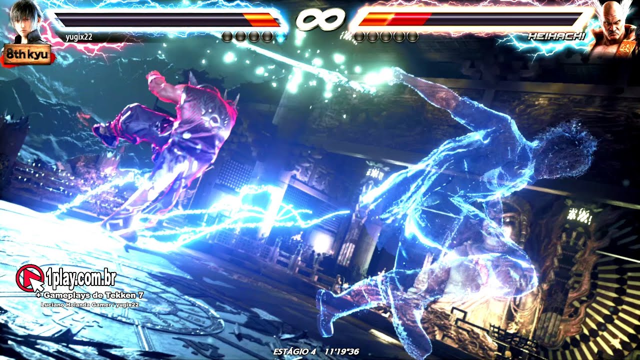 Tekken 7! Noctis Lucis Caelum (Final Fantasy XV) vs. Heihachi Mishima in the Mishima Dojo Stage!