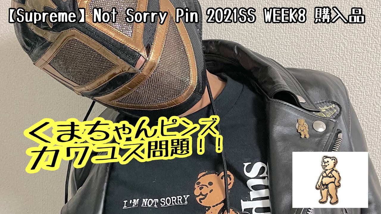 Supreme Not Sorry Pin 他4点 計5点