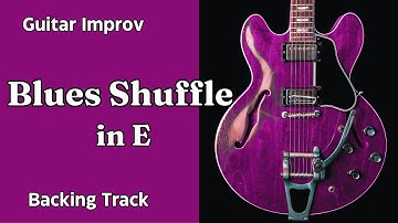 Blues Shuffle in E - Guitar Backing Track Jam - Medium Fast Tempo