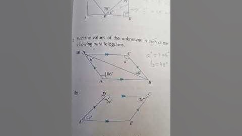 Finding unknown angles in a Parallelogram/Saqib Ijaz