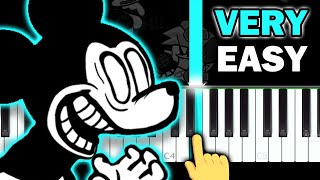 SMILE - Friday Night Funkin VS Mickey Mouse (Phase 3) - VERY EASY Piano tutorial