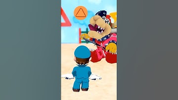 Bowser shows Mario how to play Dalgona candy🤣 #squidgame #bowser and