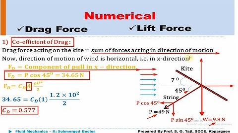 Numerical on Drag and Lift | Part 2 | Flow Around a Submerged Bodies | Fluid Mechanics