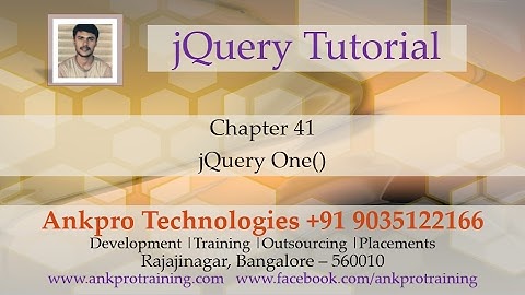 jQuery 41 - Events 11 - Event execution only once by using one() method