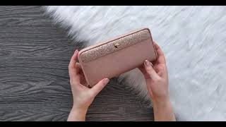 Amazoncom Foxer Women Rfid Blocking Leather Wallet Bifold Wallet Clutch Wallet With Wristlet Card