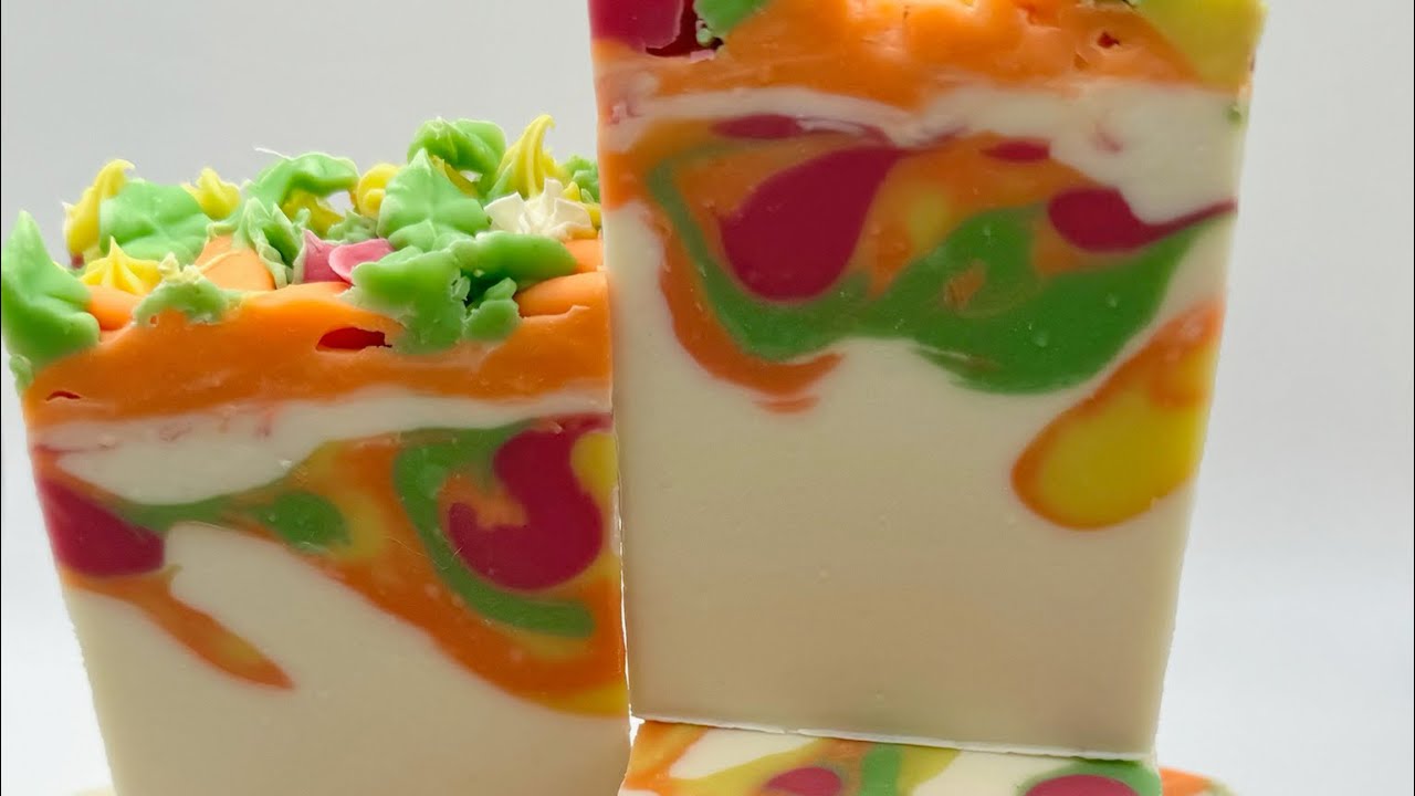 Making and Cutting Island Nectar Cold Process Soap - YouTube