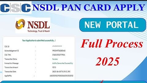 CSC NSDL Pan Card Apply 2025 | NSDL Pan Crad Apply Through CSC | nsdl