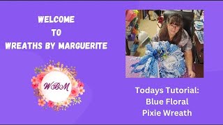 YOUTUBE Blue Floral Pixie Wreath