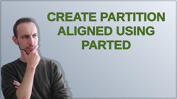 Unix: Create partition aligned using parted