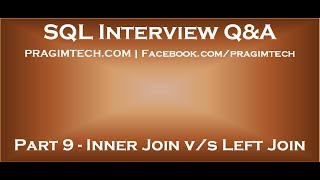 Part 9   Difference between inner join and left join