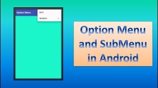 Option Menu and SubMenu in Android,#76