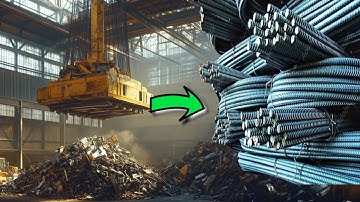 Amazing Metal Recycling Process: Producing Rebar from Metal scrap