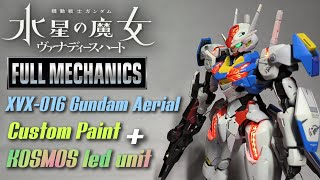 1/100 Full Mechanics Gundam Aerial custom paint plus installing Kosmos led light unit