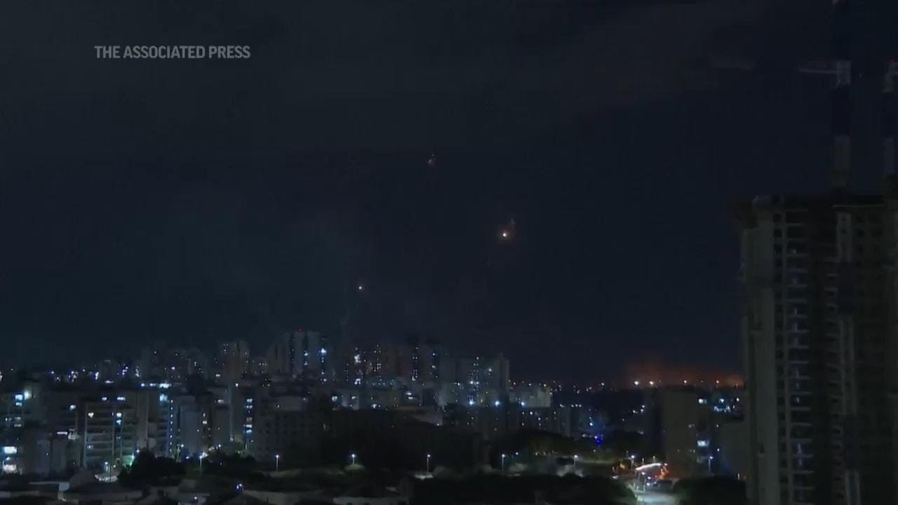 Israel's Iron Dome intercepts rockets fired during heavy barrage from Gaza Strip