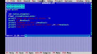c program for to read radius of circle from user and output its diameter, circumference and area