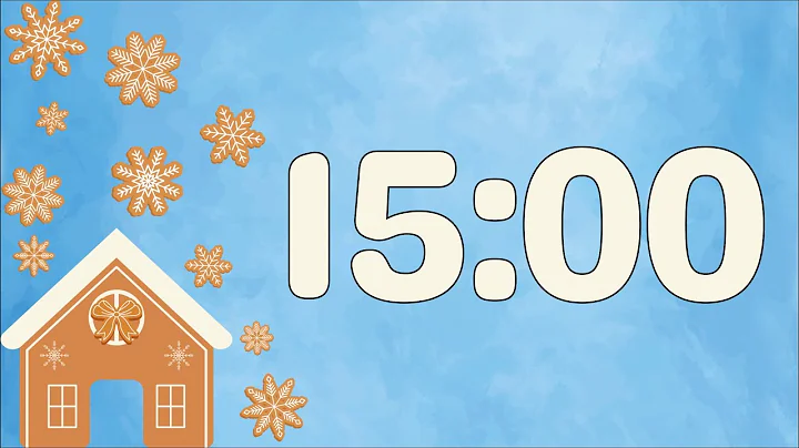 15 Minute Cute Gingerbread House Holiday Timer (Snow Piano Alarm at End, No Music)