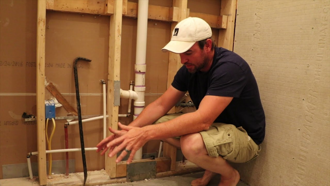 Bath Tub Installation Hardie Board and Plumbing Preparation YouTube