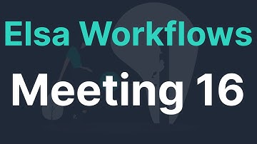 Elsa Workflows Community Meeting 16 ( 2022-07-05)