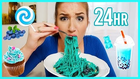 24 ÓRÁIG *CSAK* KÉK KAJÁKAT ETTEM!