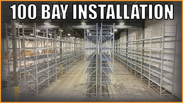 100 Bay Pallet Racking Installation Time Lapse | LOGIC MH