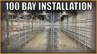 100 Bay Pallet Racking Installation Time Lapse | LOGIC MH
