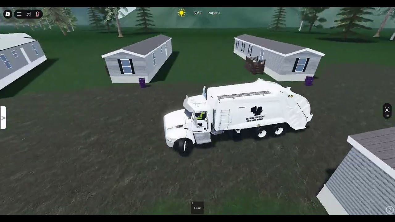 skipity servises rear loader helping out on trash