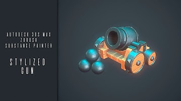 Autodesk 3ds Max, Zbrush, Substance Painter - Stylized Gun