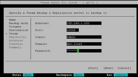 Setup Veeam Agent for Linux