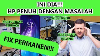 Kartu SIM Tidak Terbaca‼️WIFI Error‼️ Xiaomi Redmi Note 8. FIXED PERMANENT