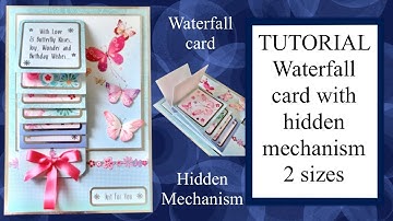 How to Tutorial waterfall card WOW factor Cardmaking design Fun fold DIY kinetic Birthday