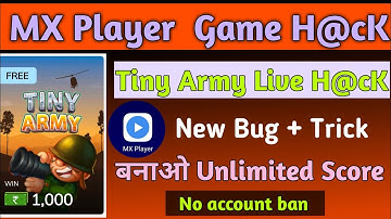 MX player game trick || MX player game unlimited trick ||  MX player tiny army game trick