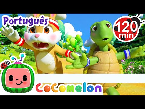 A Tartaruga e a Lebre | 2 HORAS DE COCOMELON BRASIL! | Músicas Infantis e Desenhos Animados