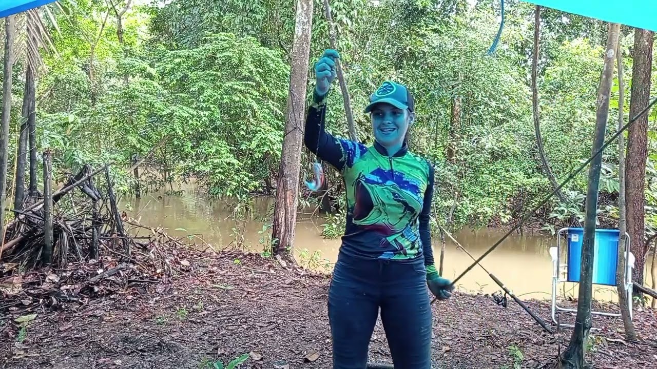 ACAMPAMENTO E PESCARIA MUITA AVENTURA E MUITO PEIXE NESSE IGARAPÉ: #pescaria#pesca#aventura#viral
