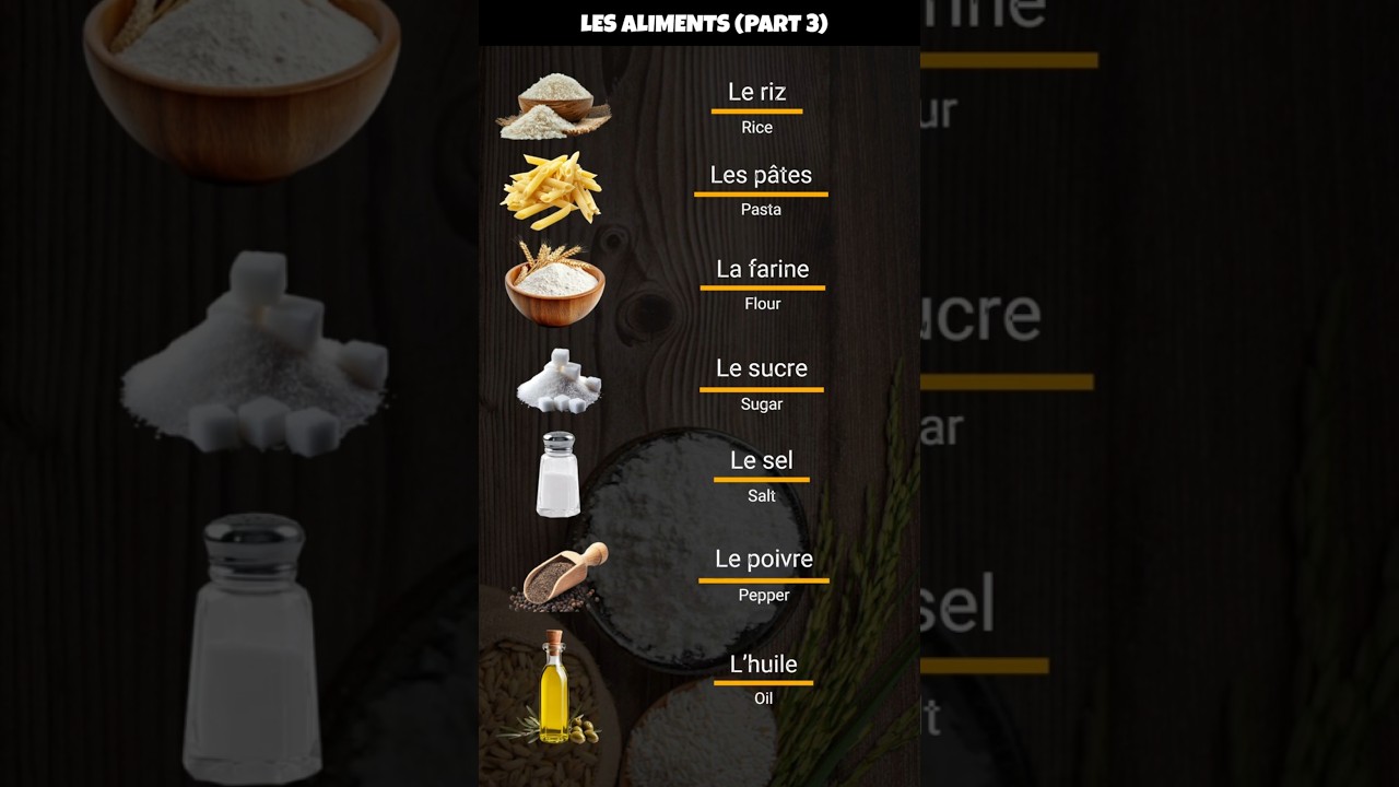 Food Vocabulary in French (PART 3) - LES ALIMENTS 🇫🇷