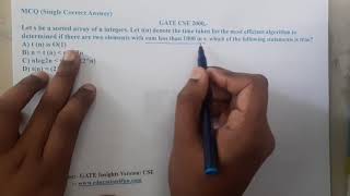 GATE CSE 2000 Q ||Algorithms || GATE Insights Version: CSE