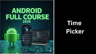 Time Picker in Android Explained | TimePickerDialog | Android Course (100)