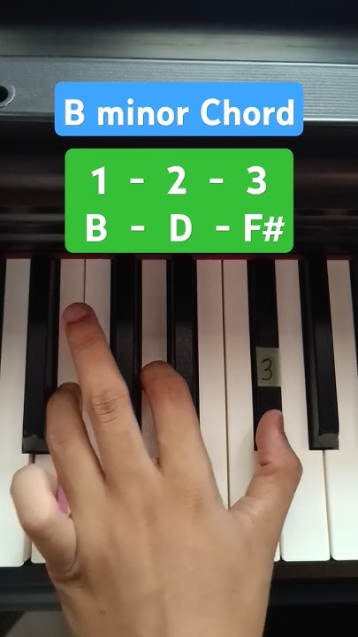 How To Play B minor Chord On Piano? - YouTube