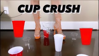  Sole Smasher Crushing Cups In High Heels 