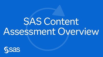 SAS Demo | SAS Content Assessment Overview
