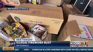 Watsonville police say they’ve discovered 1,000 pounds of illegal fireworks