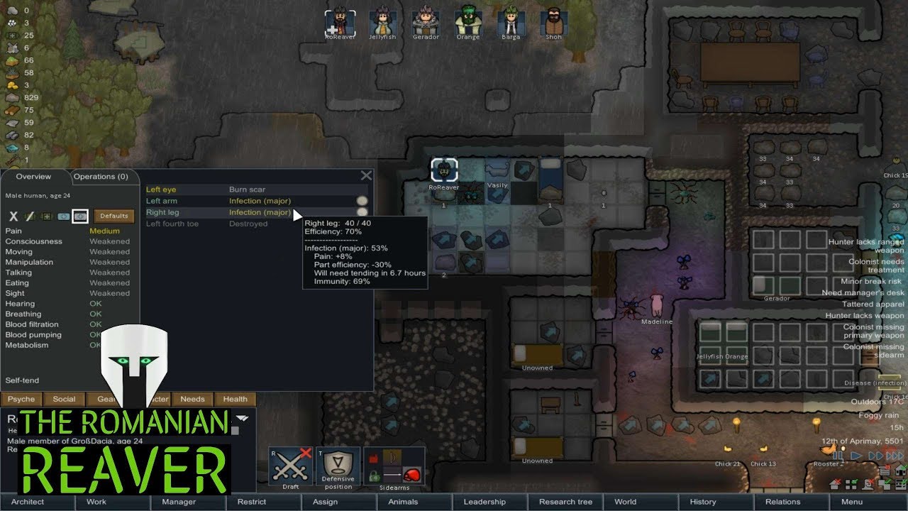 Let's Play Rimworld - Colonia 5 - Part 6 - Everything seems fine... rimworld mod b18