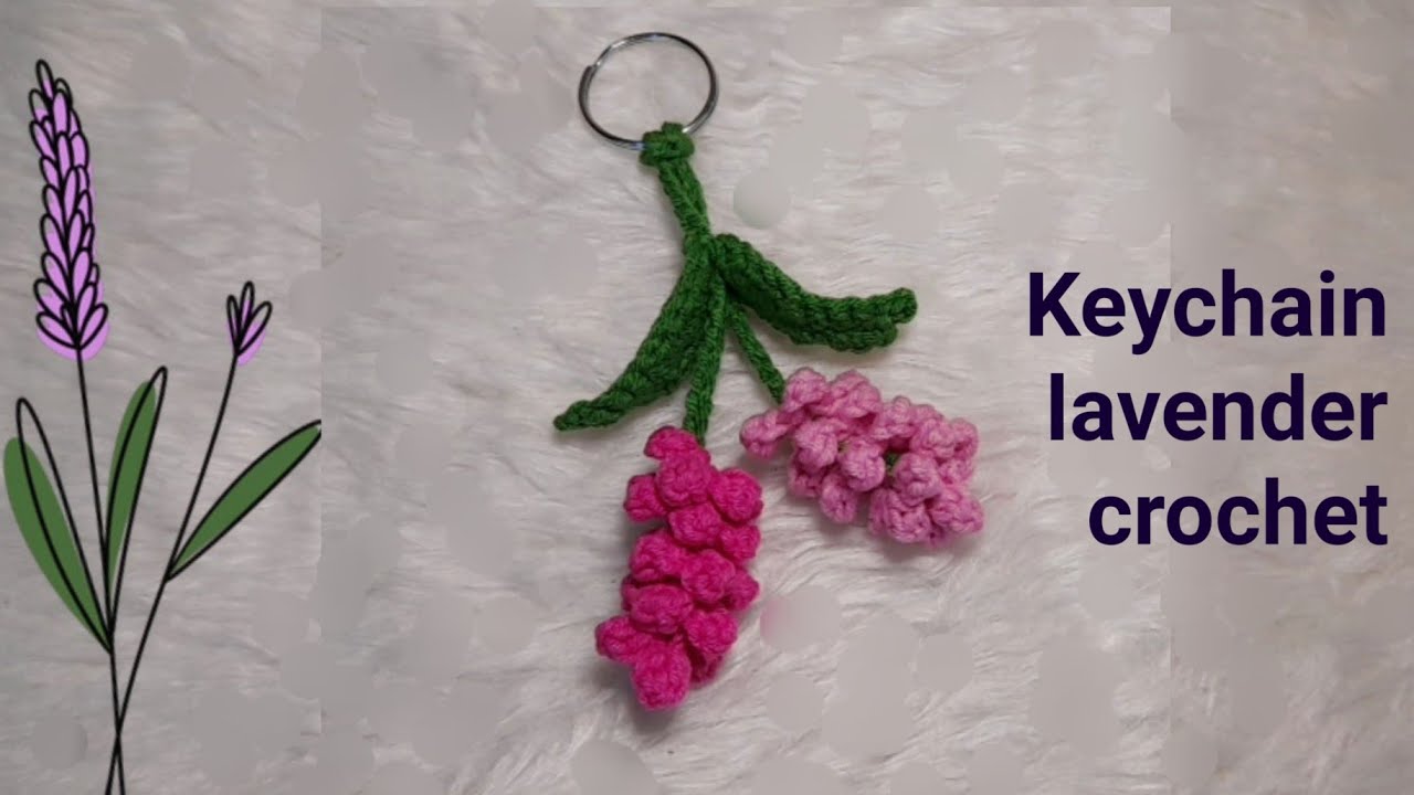 ميداليه كروشيه زهرة اللافندر How to crochet lavender flower