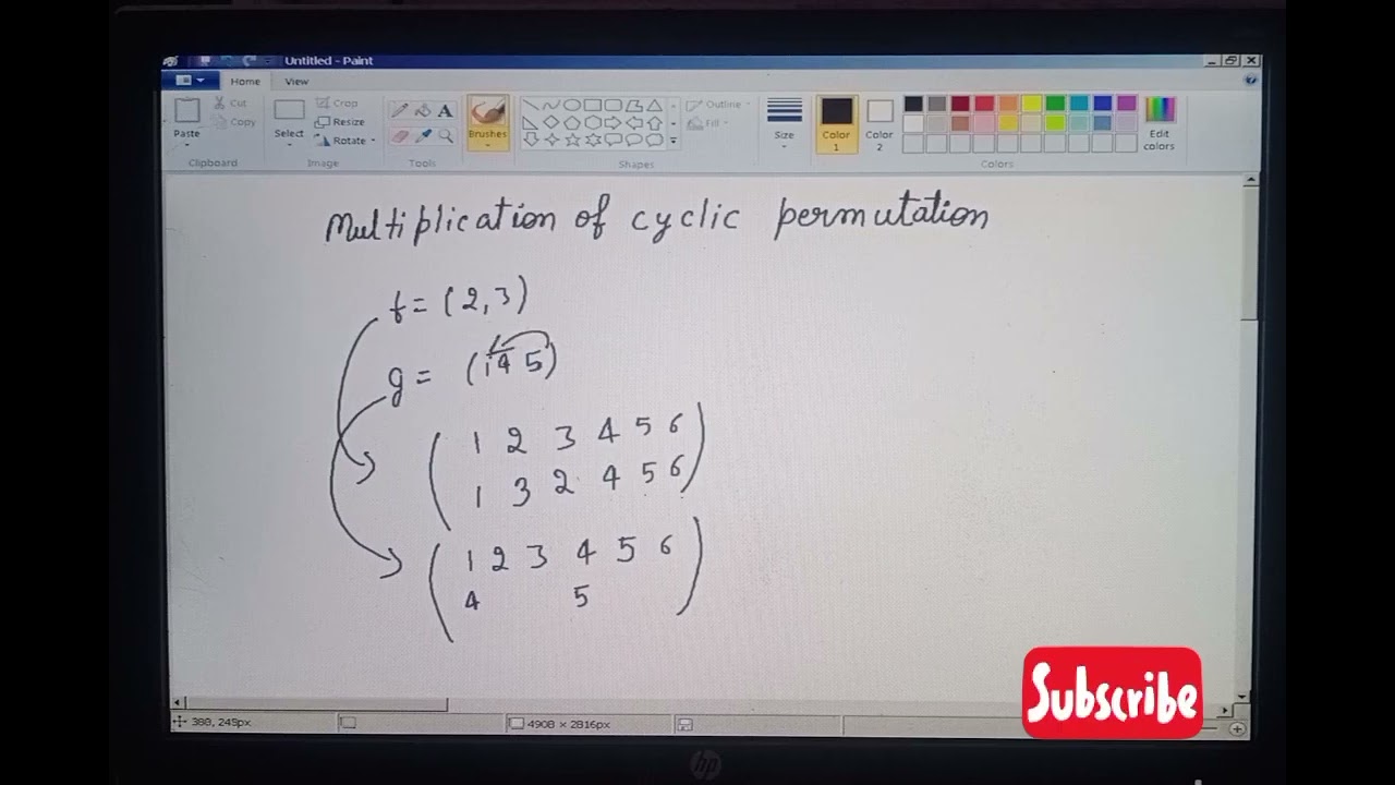 multiplication of cyclic permutation